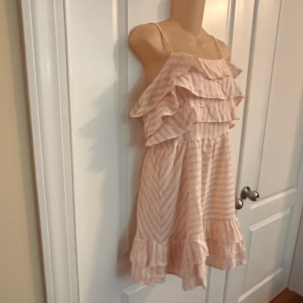 &merci pink and white striped ruffle dress - Picture 5 of 8